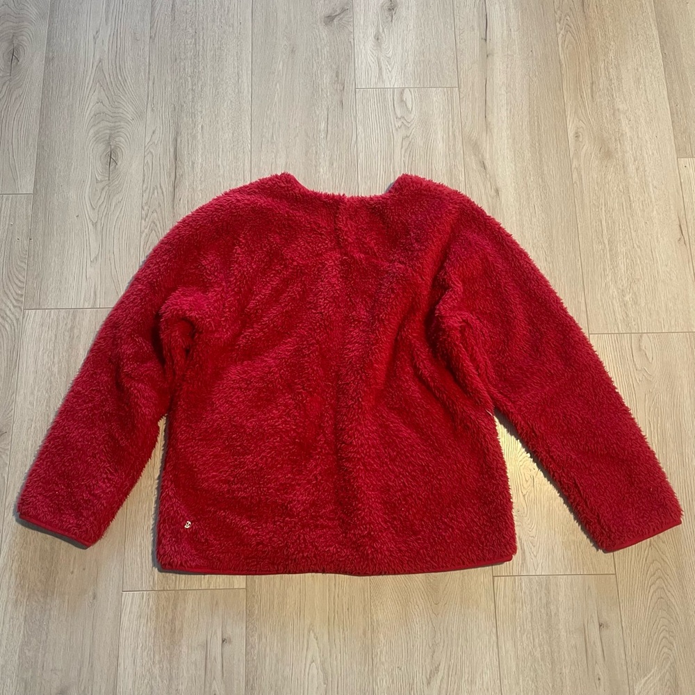 Lululemon Oh So Sherpa Full Zip - Dark Red Fuzzy Faur Fur Teddy Jacket Coat - Picture 6 of 7
